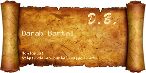 Darab Bartal névjegykártya